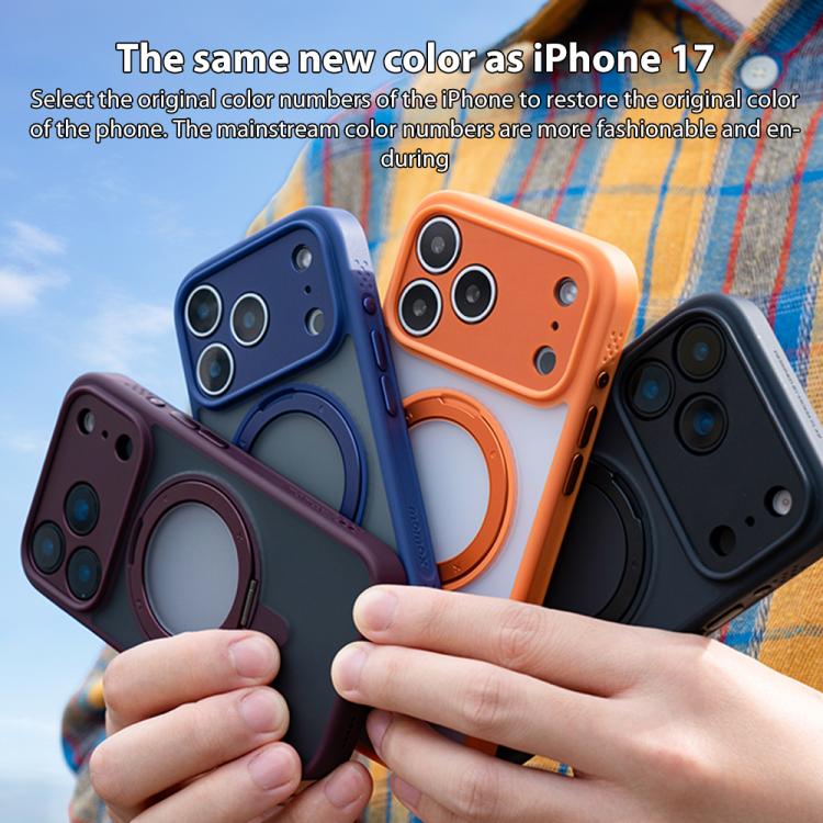 For iPhone 17 Pro Max MOMAX Magsafe Magnetic Metal Rotating Holder Phone Case(Red) by MOMAX