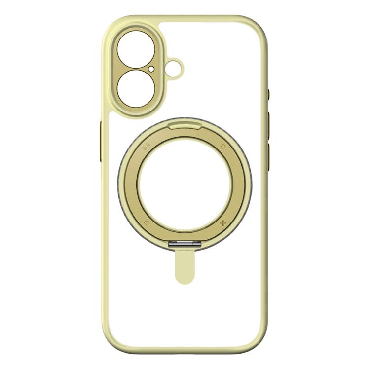 For iPhone 17 MOMAX Magsafe Magnetic Metal Rotating Holder Phone Case(Yellow) by MOMAX
