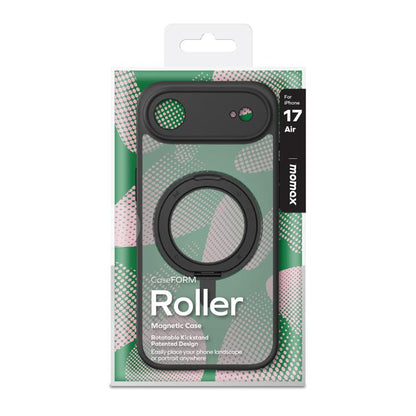 For iPhone Air MOMAX Magsafe Magnetic Metal Rotating Holder Phone Case(Black) by MOMAX