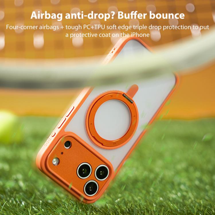 For iPhone Air MOMAX Magsafe Magnetic Metal Rotating Holder Phone Case(Black) by MOMAX