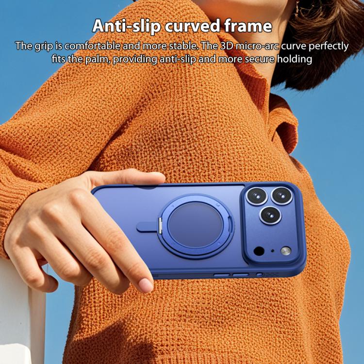 For iPhone Air MOMAX Magsafe Magnetic Metal Rotating Holder Phone Case(Black) by MOMAX