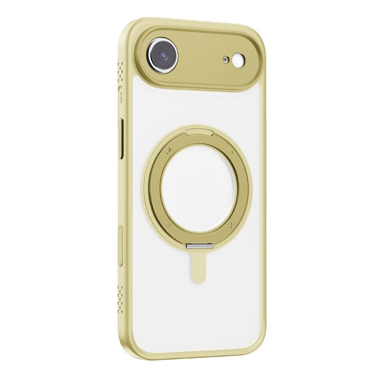 For iPhone Air MOMAX Magsafe Magnetic Metal Rotating Holder Phone Case(Yellow) by MOMAX