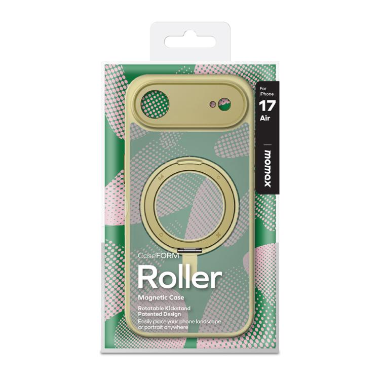 For iPhone Air MOMAX Magsafe Magnetic Metal Rotating Holder Phone Case(Yellow) by MOMAX