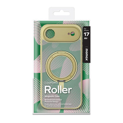 For iPhone Air MOMAX Magsafe Magnetic Metal Rotating Holder Phone Case(Yellow) by MOMAX