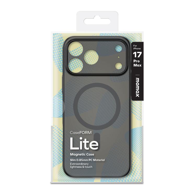 For iPhone 17 Pro Max MOMAX Ultra-thin Magnetic MagSafe PC Phone Case(Transparent Black) by MOMAX