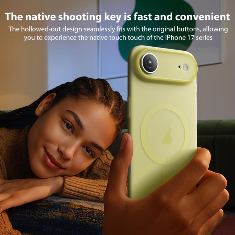 For iPhone 17 Pro Max MOMAX Ultra-thin Magnetic MagSafe PC Phone Case(Transparent Orange) by MOMAX