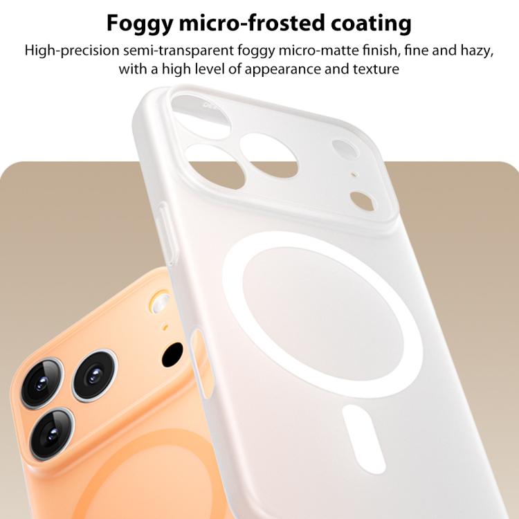 For iPhone 17 Pro MOMAX Ultra-thin Magnetic MagSafe PC Phone Case(Transparent White) by MOMAX