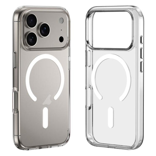 For iPhone 17 Pro Max ZGA Magsafe Metal Buttons Clear PC Hybrid TPU Phone Case(Transparent) by ZGA