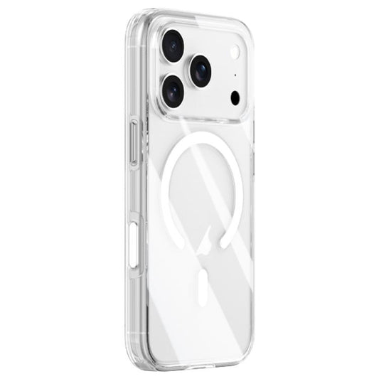 For iPhone 17 Pro ZGA Magsafe Metal AI Buttons Clear PC Hybrid TPU Phone Case(Transparent) by ZGA