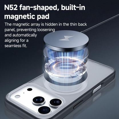 For iPhone 17 ZGA 360 Pivot Holder Magsafe PC Hybrid TPU Phone Case(Black) by ZGA