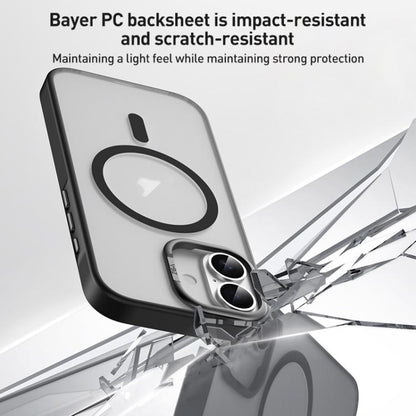 For iPhone 17 Pro ZGA Matte Clear Magsafe PC Hybrid TPU Phone Case(Pink) by ZGA