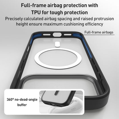 For iPhone 17 ZGA Matte Clear Magsafe PC Hybrid TPU Phone Case(Black) by ZGA