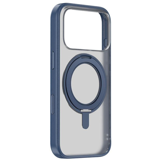 For iPhone 17 Pro Max ZGA Feitian 360 Rotation Holder Magsafe PC Hybrid TPU Phone Case(Blue) by ZGA