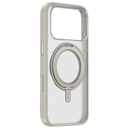 For iPhone 17 Pro ZGA Feitian 360 Rotation Holder Magsafe PC Hybrid TPU Phone Case(Grey) by ZGA