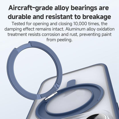 For iPhone 17 Pro ZGA Feitian 360 Rotation Holder Magsafe PC Hybrid TPU Phone Case(Blue) by ZGA