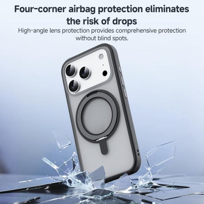 For iPhone 17 Pro Max ZGA Feitian 360 Rotation Holder Magsafe PC Hybrid TPU Phone Case(Blue) by ZGA