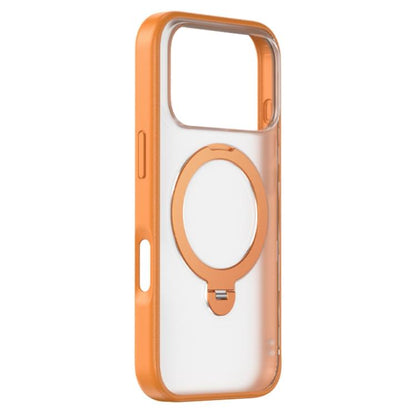 For iPhone 17 Pro ZGA 360 Pivot Holder Magsafe PC Hybrid TPU Phone Case(Orange) by ZGA