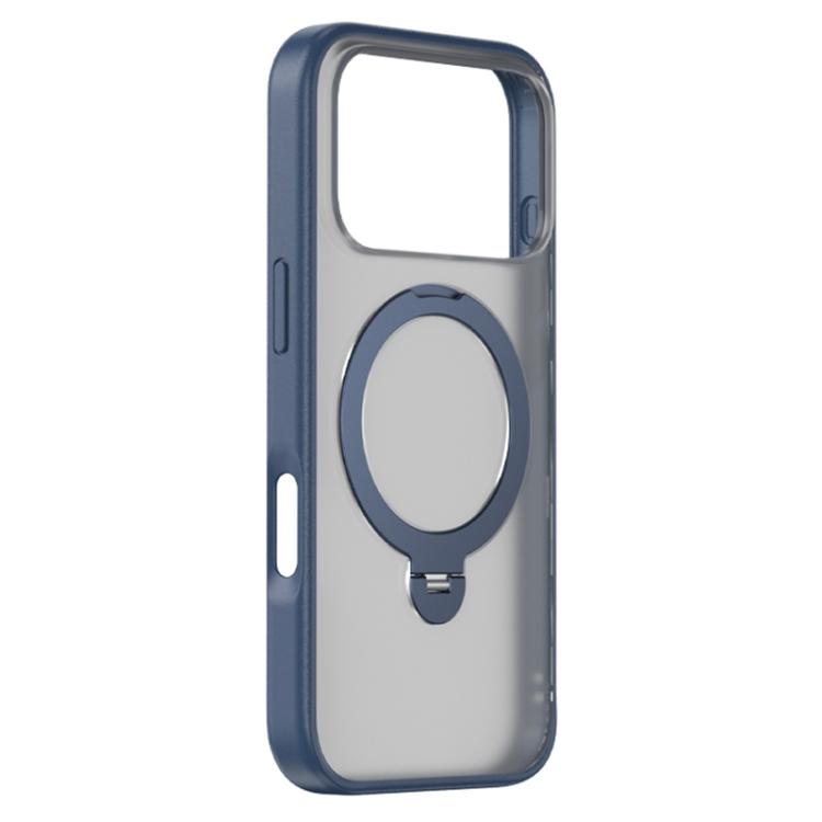 For iPhone 17 Pro ZGA 360 Pivot Holder Magsafe PC Hybrid TPU Phone Case(Blue) by ZGA