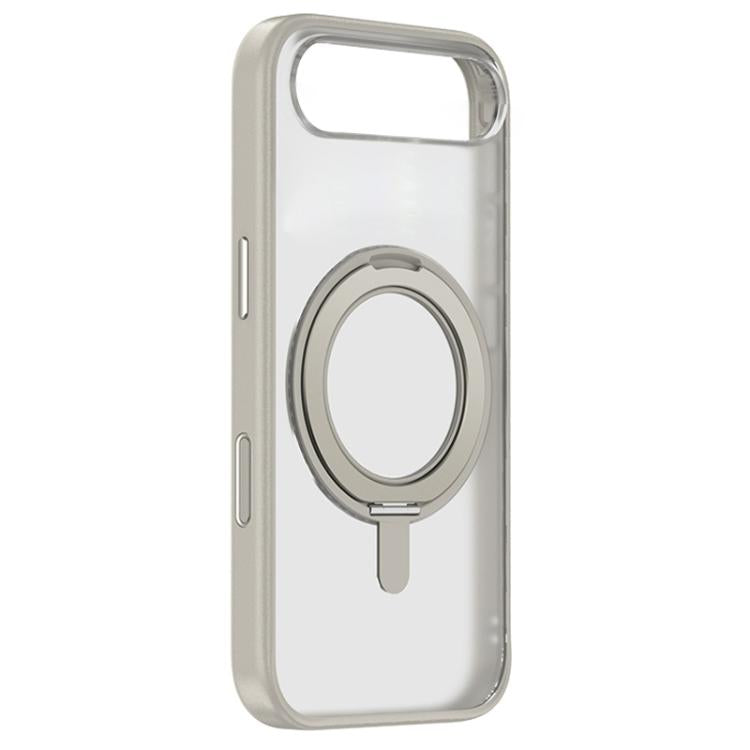For iPhone Air ZGA Feitian 360 Rotation Holder Magsafe PC Hybrid TPU Phone Case(Grey) by ZGA