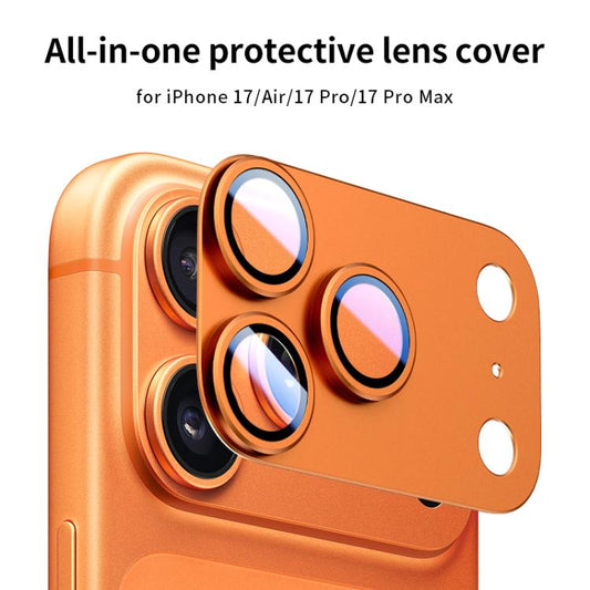 For iPhone 17 Pro Max XDcase Armor Full-Coverage Frosted Metal Lens Ring Film(Orange) by XDcase