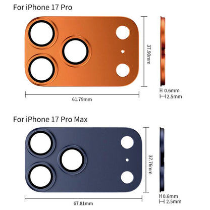 For iPhone 17 Pro XDcase Armor Full-Coverage Frosted Metal Lens Ring Film(Black) by XDcase