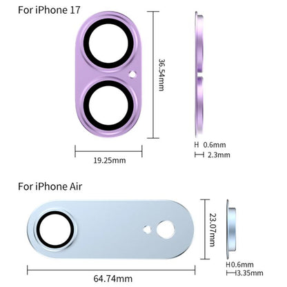 For iPhone 17 XDcase Armor Full-Coverage Frosted Metal Lens Ring Film(Blue) by XDcase