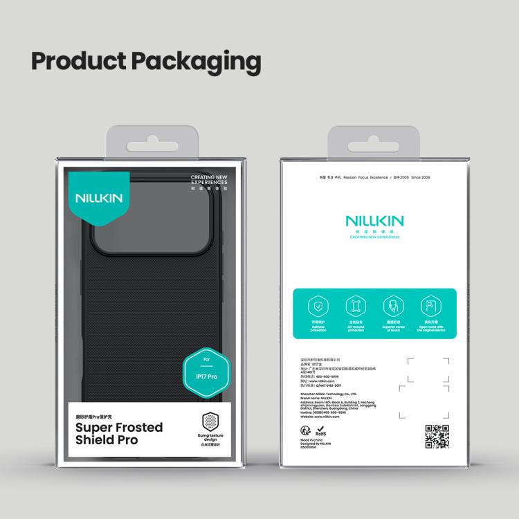 For iPhone 17 Pro NILLKIN Frosted Shield Pro PC + TPU Phone Case(Black) by NILLKIN