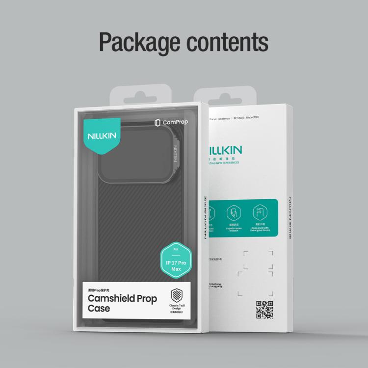 For iPhone 17 Pro Max NILLKIN Black Mirror Prop CD Texture Transparent Mirror Cover Phone Case(Black) by NILLKIN