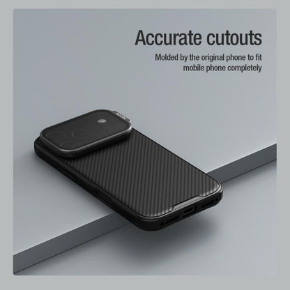 For iPhone 17 Pro NILLKIN Black Mirror Prop CD Texture Transparent Mirror Cover Phone Case(Black) by NILLKIN