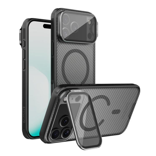 For iPhone 17 Pro Max NILLKIN CamShield Prop Transparent Mirror Cover MagSafe Magnetic Translucent PC Phone Case(Black) by NILLKIN