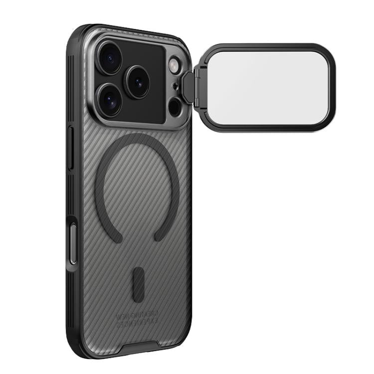 For iPhone 17 Pro NILLKIN CamShield Prop Transparent Mirror Cover MagSafe Magnetic Translucent PC Phone Case(Black) by NILLKIN