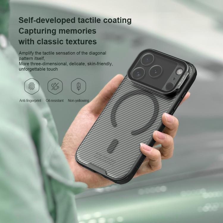 For iPhone 17 Pro NILLKIN CamShield Prop Transparent Mirror Cover MagSafe Magnetic Translucent PC Phone Case(Black) by NILLKIN