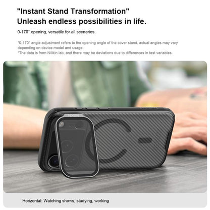 For iPhone 17 Pro NILLKIN CamShield Prop Transparent Mirror Cover MagSafe Magnetic Translucent PC Phone Case(Black) by NILLKIN