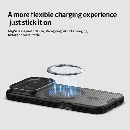 For iPhone 17 Pro NILLKIN CamShield Prop Transparent Mirror Cover MagSafe Magnetic Translucent PC Phone Case(Black) by NILLKIN