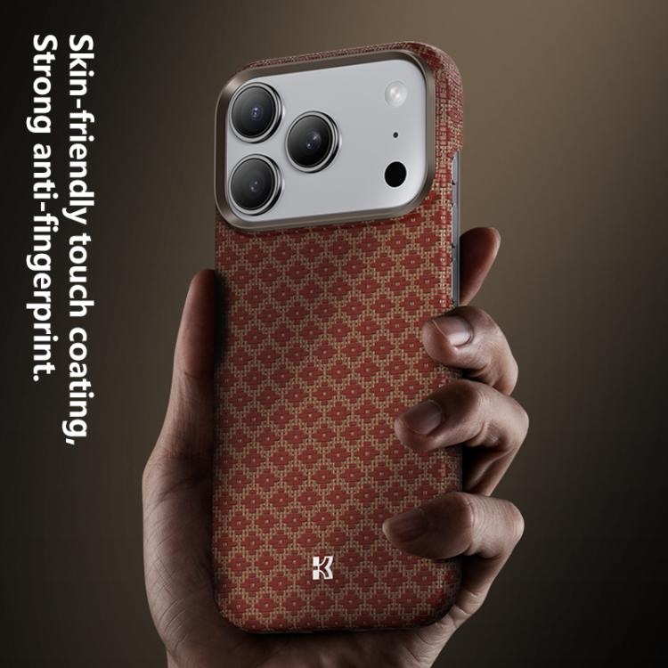 For iPhone 17 Pro Max Benks Color Shield C1 Classic Kevlar Woven Diamond MagSafe Phone Case(Orange) by Benks