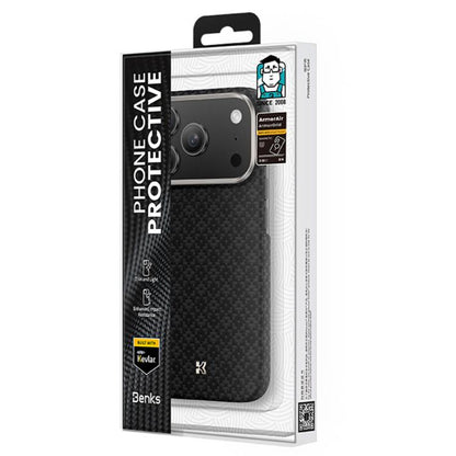 For iPhone 17 Pro Max Benks Color Shield C1 Classic Kevlar Woven Diamond MagSafe Phone Case(Black) by Benks