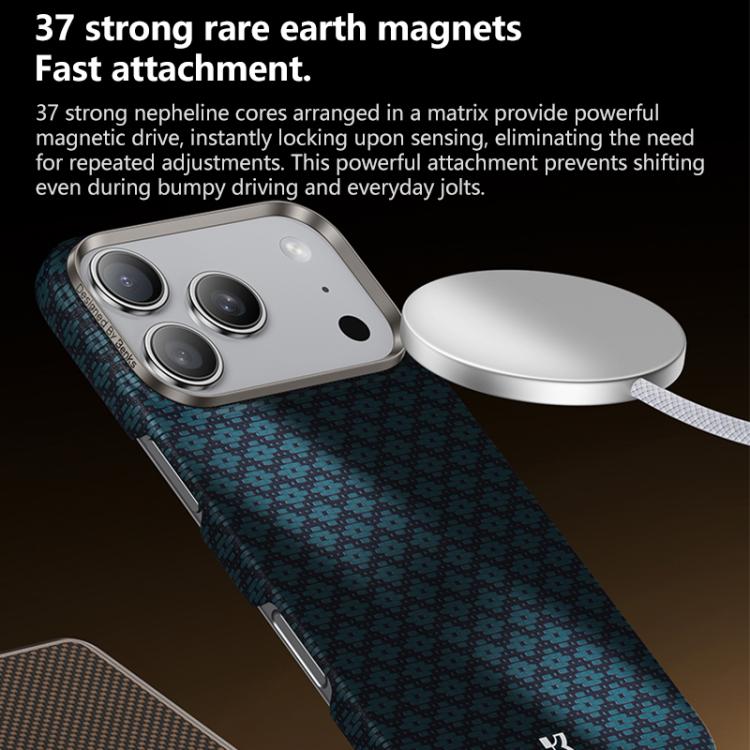 For iPhone 17 Pro Benks Color Shield C1 Classic Kevlar Woven Diamond MagSafe Phone Case(Blue) by Benks