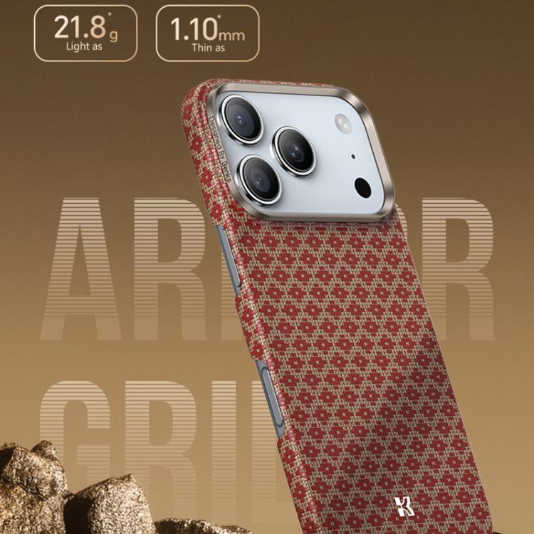 For iPhone 17 Pro Benks Color Shield C1 Classic Kevlar Woven Diamond MagSafe Phone Case(Orange) by Benks