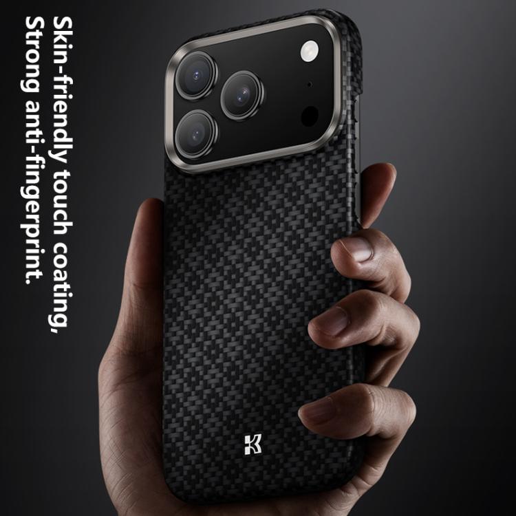 For iPhone 17 Pro Benks Color Shield C1 Classic Kevlar Woven Diamond MagSafe Phone Case(Black) by Benks