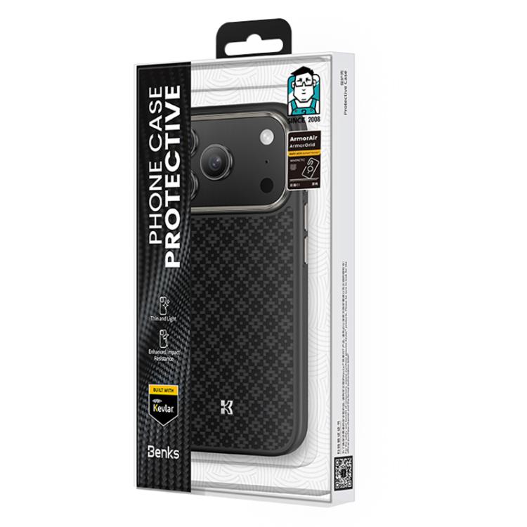 For iPhone 17 Pro Benks Y2 Kevlar All-inclusive MagSafe Magnetic Diamond Phone Case(Black) by Benks