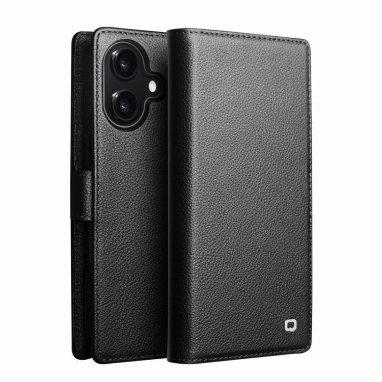 For iPhone 17 QIALINO Classics 3rd Genuine Leather Phone Case(Black) by QIALINO
