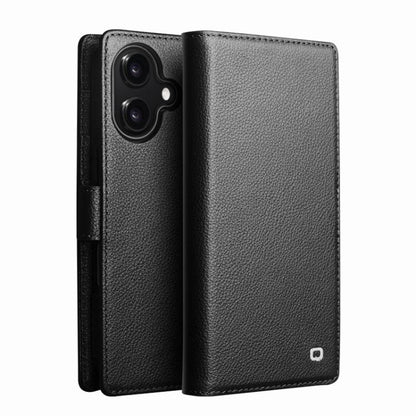 For iPhone 17 QIALINO Classics 3rd Genuine Leather Phone Case(Black) by QIALINO