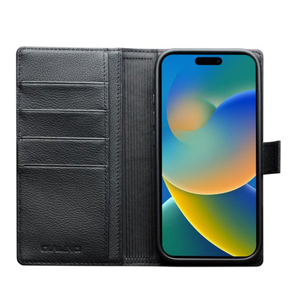 For iPhone 17 QIALINO Classics 3rd Genuine Leather Phone Case(Black) by QIALINO