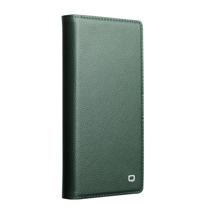 For iPhone 17 QIALINO Classics 3rd Genuine Leather Phone Case(Cyan) by QIALINO