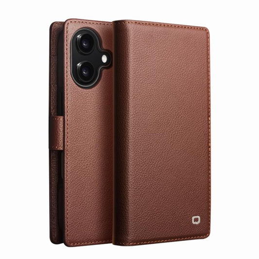 For iPhone 17 QIALINO Classics 3rd Genuine Leather Phone Case(Brown) by QIALINO