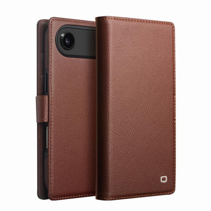 For iPhone Air QIALINO Classics 3rd Genuine Leather Phone Case(Brown) by QIALINO