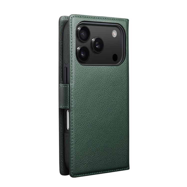 For iPhone 17 Pro QIALINO Classics 3rd Genuine Leather Phone Case(Cyan) by QIALINO