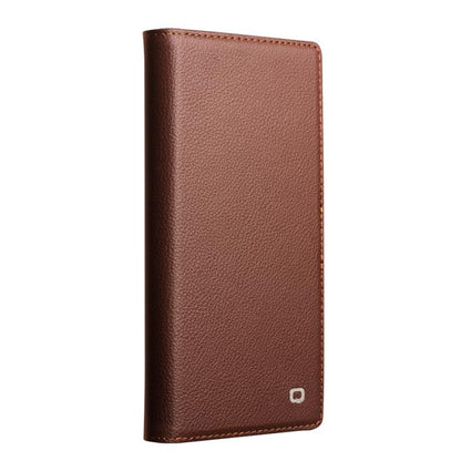 For iPhone 17 Pro QIALINO Classics 3rd Genuine Leather Phone Case(Brown) by QIALINO