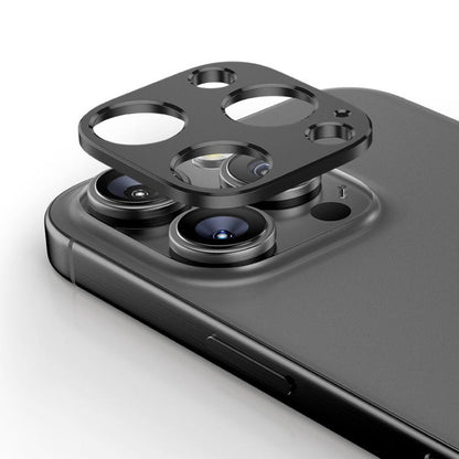 For iPhone 16 Pro / 16 Pro Max XDcase Titanium Alloy Hollow Camera Lens Protector(Black) by XDcase