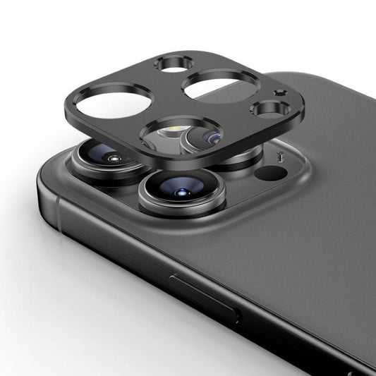 For iPhone 16 Pro / 16 Pro Max XDcase Titanium Alloy Hollow Camera Lens Protector(Black) by XDcase
